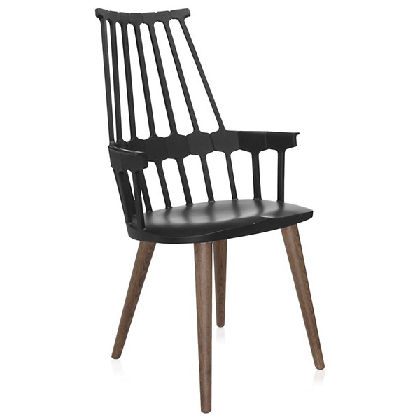 Kartell Comback Chair - Set of 2 - Color: Black - 5954/99