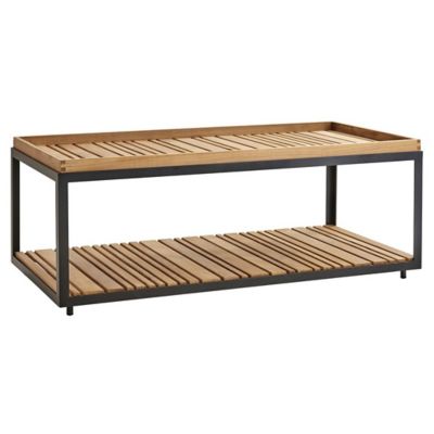 Cane-line Level Rectangular Coffee Table with Teak Top - Color: Brown - 500