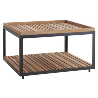 Cane-line Level Square Coffee Table with Teak Top - Color: Brown - 5008AL |