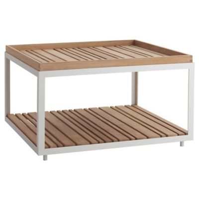 Cane-line Level Square Coffee Table with Teak Top - Color: Brown - 5008AW |