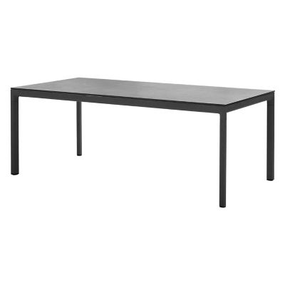 Cane-line Drop Outdoor Dining Table - Color: Black - 50406AL | P200X100COB