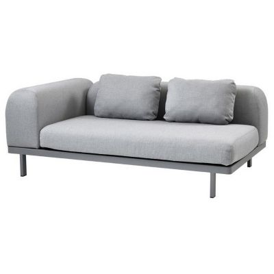 Cane-line Space 2 Seater Sofa with Side Cushion - Color: Grey - 6540AITL | 