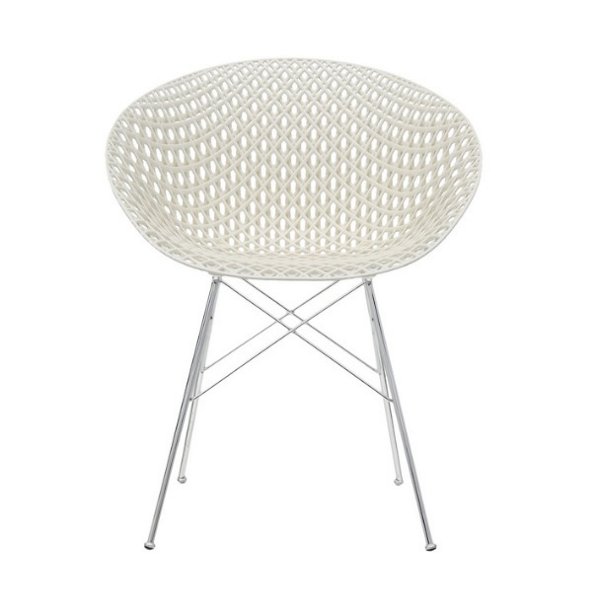 Kartell Smatrik Chair - Set of 2 - Color: White - 5834/B3