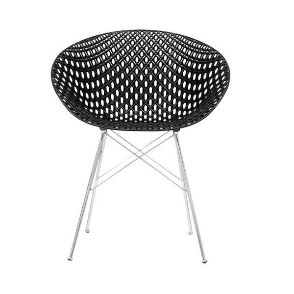 Kartell Smatrik Chair - Set of 2 - Color: Black - 5834/B9