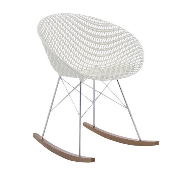 Kartell Smatrik Rocking Chair - Set of 2 - Color: White - 5835/B3