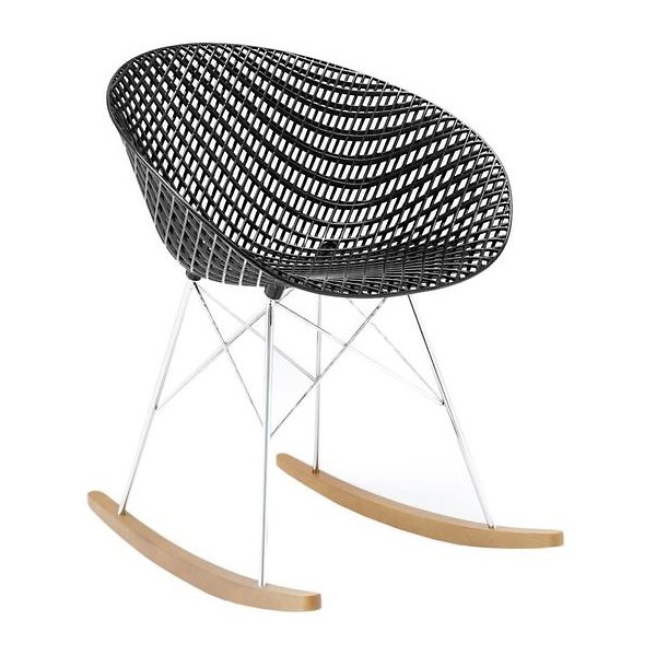Kartell Smatrik Rocking Chair - Set of 2 - Color: Black - 5835/B9