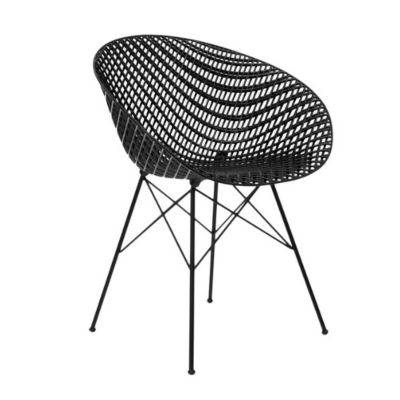 Kartell Smatrik Outdoor Chair - Set of 2 - Color: Black - 5836/09