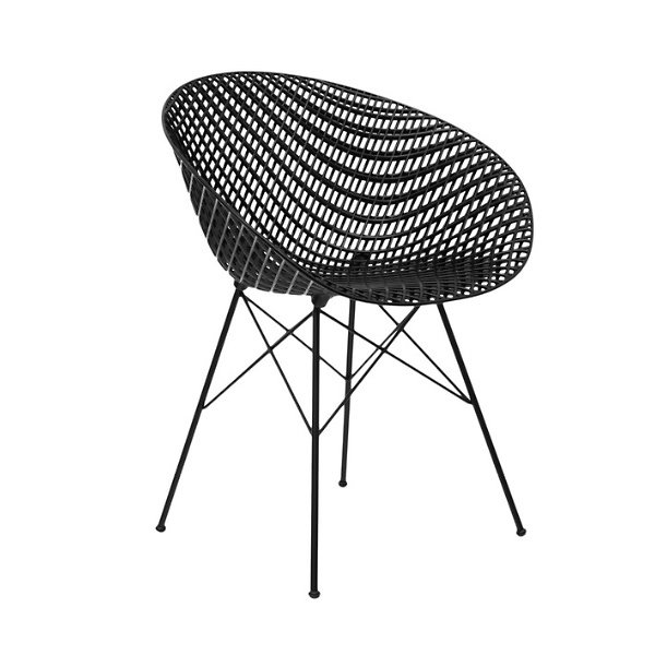 Kartell Smatrik Outdoor Chair - Set of 2 - Color: Black - 5836/09