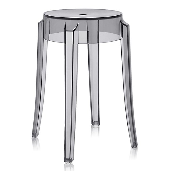 Kartell Charles Ghost Stool Set of 2 - Color: Grey - 4897/P9