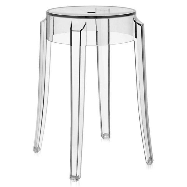 Kartell Charles Ghost Stool Set of 2 - Color: Clear - 4897/B4