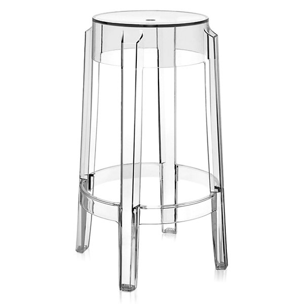 Kartell Charles Ghost Stool Set of 2 - Color: Clear - 4898/B4