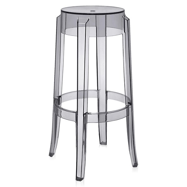 Kartell Charles Ghost Stool Set of 2 - Color: Grey - 4899/P9