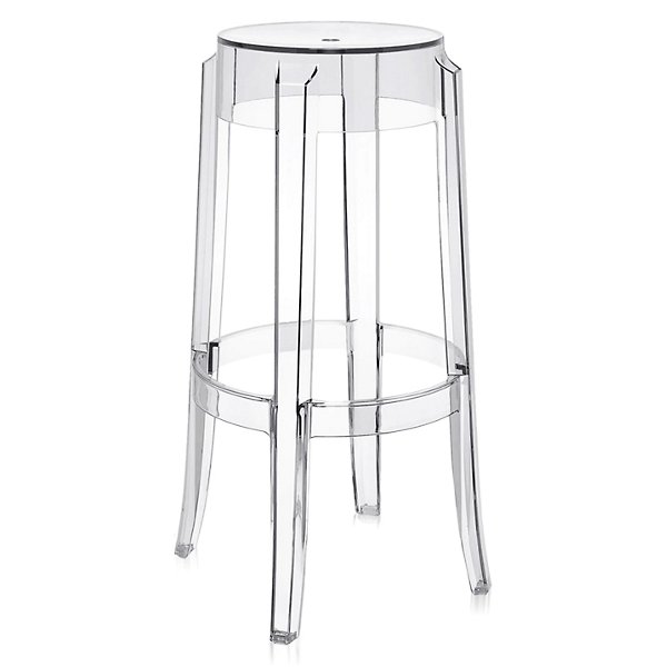Kartell Charles Ghost Stool Set of 2 - Color: Clear - 4899/B4