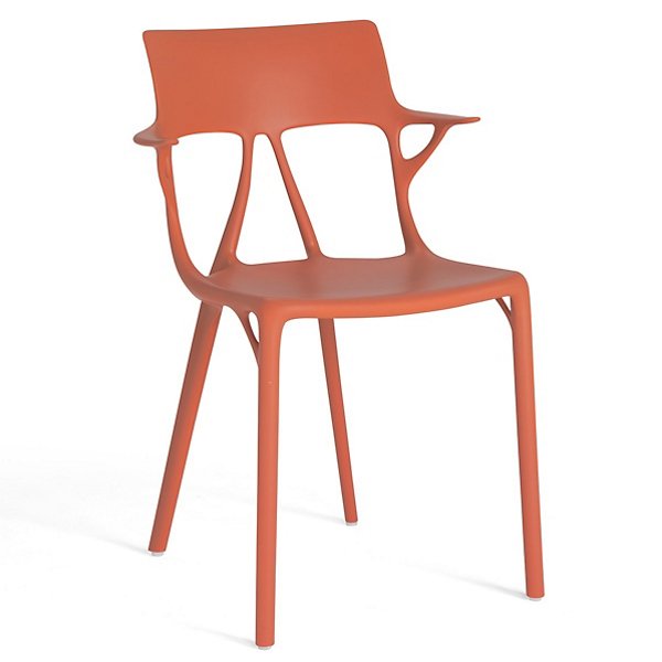 Kartell A.I. Side Chair - Set of 2 - Color: Orange - 5886/AR