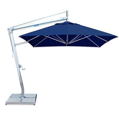 Bambrella Santa Ana Square Side Wind Aluminum Cantilever Umbrella With Base