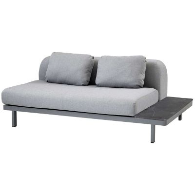 Cane-line Space 2 Seater Sofa with Side Plate - Color: Grey - 6540AITL | 65