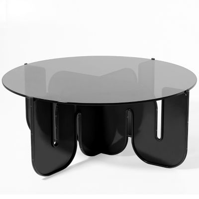 Bend Goods Wave Table with Glass Top - Color: Grey - WAVETABLEBK | 36GLASSS