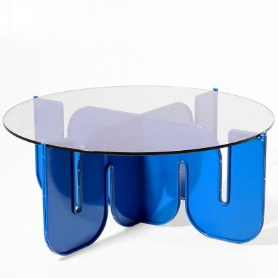 G2149487 Bend Goods Wave Table with Glass Top - Color: Clea sku G2149487