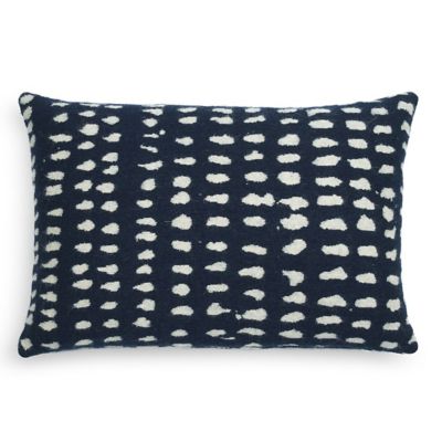 Ethnicraft Dots Lumbar Pillow, Set of 2 - Color: Blue - 10121062 | 10121062