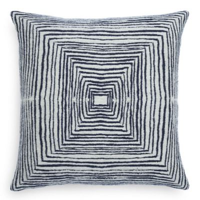 Ethnicraft Linear Square Accent Pillow, Set of 2 - Color: White - 10121057 