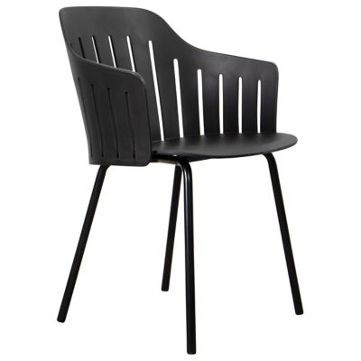 Cane-line Choice Indoor Dining Chair, Steel Legs in Black