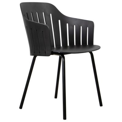 Cane-line Choice Indoor Dining Chair, Steel Legs - Color: Black - 74501SS |