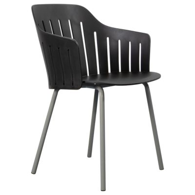 Cane-line Choice Indoor Dining Chair, Steel Legs - Color: Black - 74501ST |