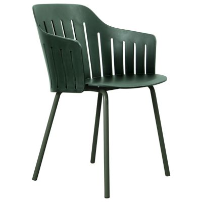 Cane-line Choice Indoor Dining Chair, Steel Legs - Color: Green - 74501SDUG