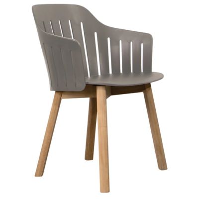 Cane-line Choice Outdoor Dining Chair, Teak Legs - Color: Grey - 54500PPT |