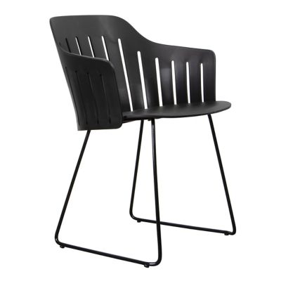 Cane-line Choice Outdoor Chair with Sled Base - Color: Black - 54500PPS | 5