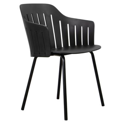 Cane-line Choice Outdoor Chair, Steel Base - Color: Black - 54500PPS | 5450