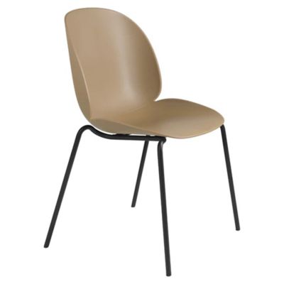 GUBI Beetle Dining Chair - Stackable Base - Color: Brown - 10032938 | 10064