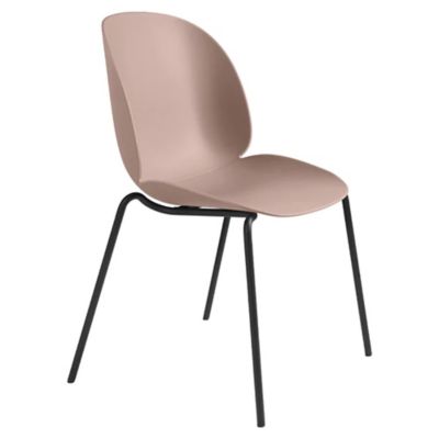 GUBI Beetle Dining Chair - Stackable Base - Color: Pink - 10032938 | 100052