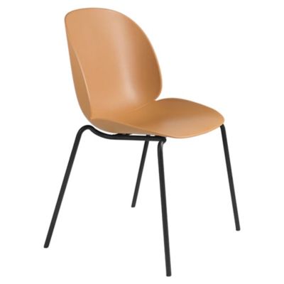 GUBI Beetle Dining Chair - Stackable Base - Color: Brown - 10032938 | 10064