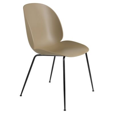 GUBI Beetle Dining Chair - Conic Base - Color: Brown - 10005789 | 10064870