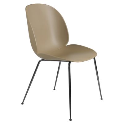 GUBI Beetle Dining Chair - Conic Base - Color: Brown - 10005786 | 10064870