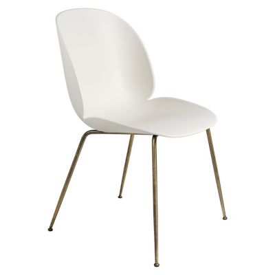 GUBI Beetle Dining Chair - Conic Base - Color: White - 10032519 | 10081357