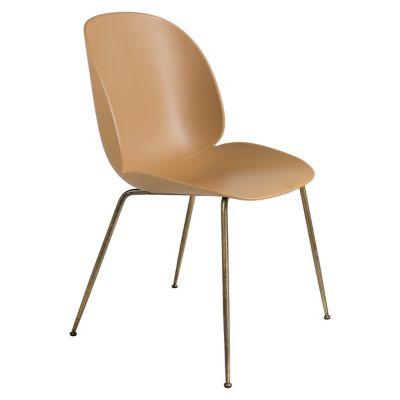 GUBI Beetle Dining Chair - Conic Base - Color: Brown - 10032519 | 10064869