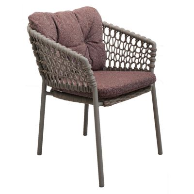 Cane-line Ocean Stackable Outdoor Armchair with Cushion - Color: Grey - 541