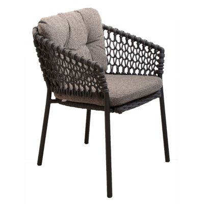 Cane-line Ocean Stackable Outdoor Armchair with Cushion - Color: Grey - 541