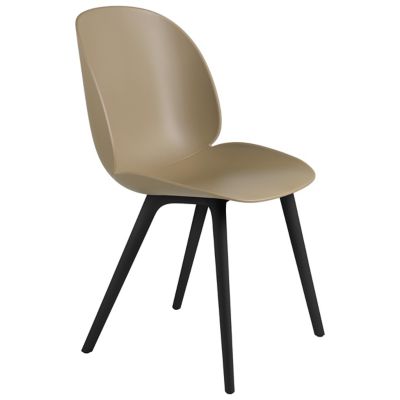 GUBI Beetle Dining Chair - Plastic Base - Color: Brown - 10064870 | 1006869