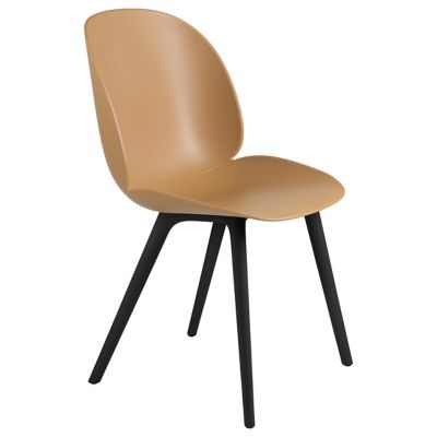 GUBI Beetle Dining Chair - Plastic Base - Color: Brown - 10064869 | 1006869