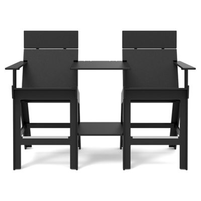 Loll Designs Lollygagger Hi-rise Chair Set with Square Bridge - Color: Blac