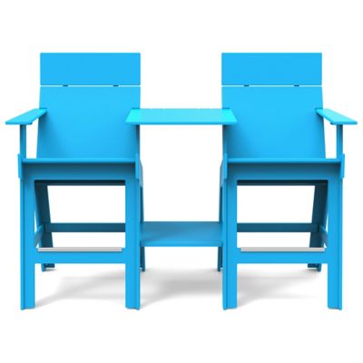 Loll Designs Lollygagger Hi-rise Chair Set with Square Bridge - Color: Blue