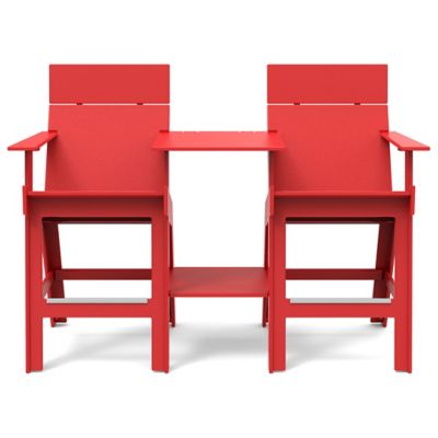 Loll Designs Lollygagger Hi-rise Chair Set with Square Bridge - Color: Red 