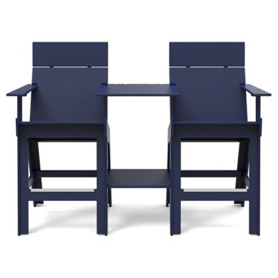 Loll Designs Lollygagger Hi-rise Chair Set with Square Bridge - Color: Blue