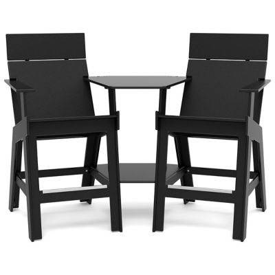 Loll Designs Lollygagger Hi-rise Chair Set with Round Bridge - Color: Black