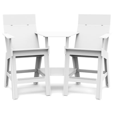 Loll Designs Lollygagger Hi-rise Chair Set with Round Bridge - Color: White