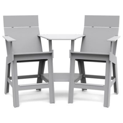 Loll Designs Lollygagger Hi-rise Chair Set with Round Bridge - Color: Grey 
