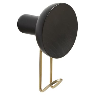 Woud Around Wall Hanger, Set of 2 in Black